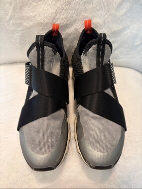 Sorel Casual Slip-On Sneakers in Gray and Black with Orange Heel Tab